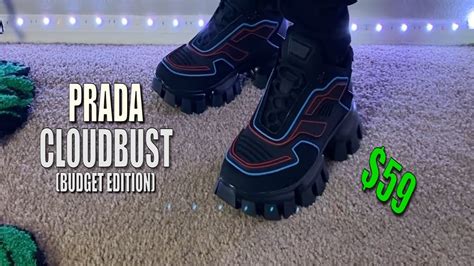 prada cloudbust on feet